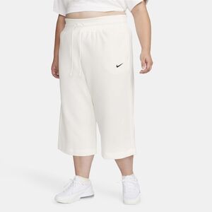NWT Nike Sail White Phoenix Fleece Cropped Wide Leg High Rise Sweatpants 2X
